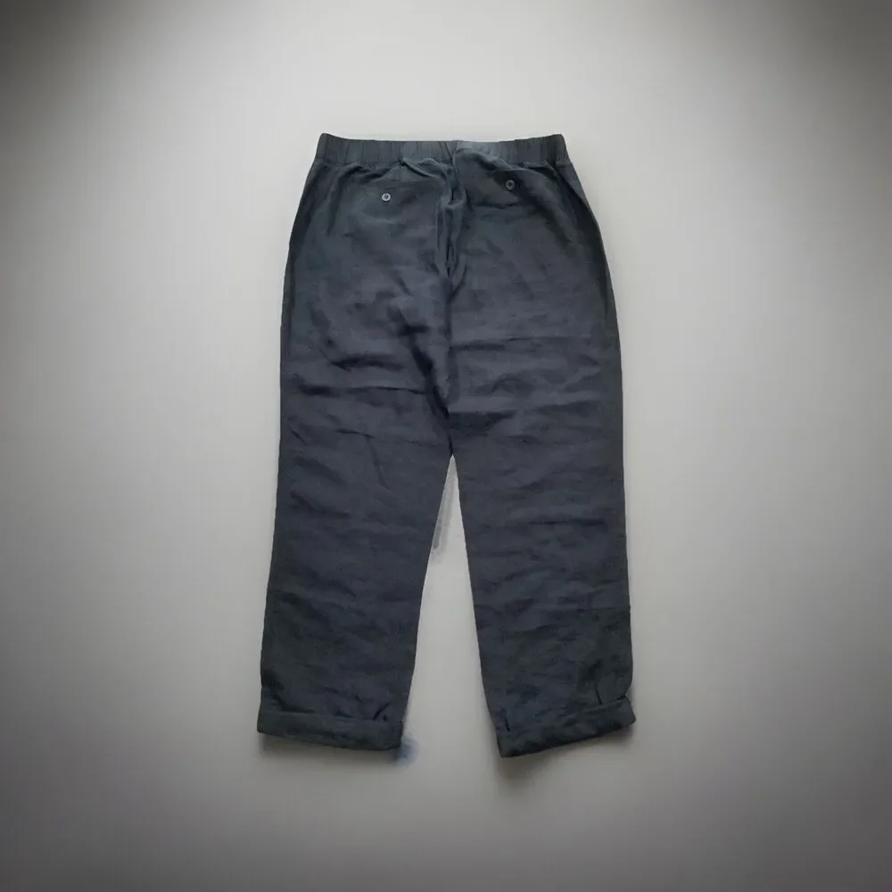 ATHLETA  Linen ankle  panavy Pant  Size 14T NWT